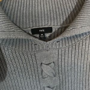 FATE pullover knit sweater - gray